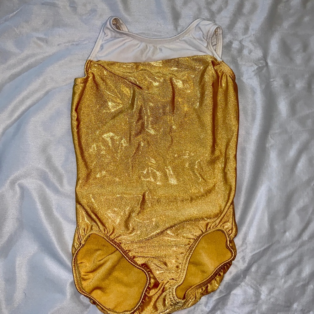 Motionwear gymnastics leotard child 6x-7 gold